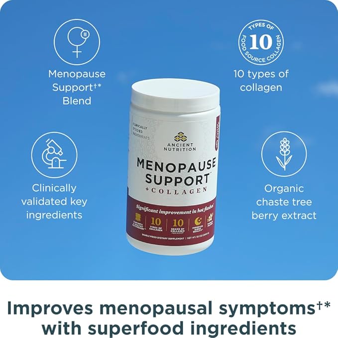 Ancient Nutrition Menopause Support + Collagen Powder, Hydrolyzed Collagen - Image 2