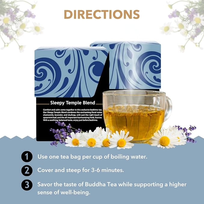 Buddha Teas - Sleepy Temple Blend - Organic Herbal Tea - - Image 4