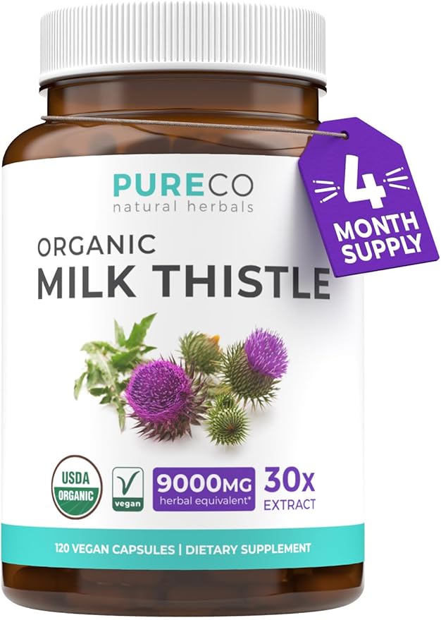 USDA Organic Milk Thistle Capsules by PURECO