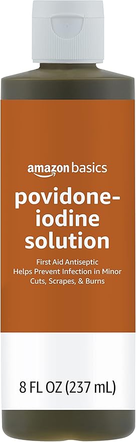 Amazon Basics First Aid Antiseptic, 10% Povidone Iodine Solution by AmazonBasics