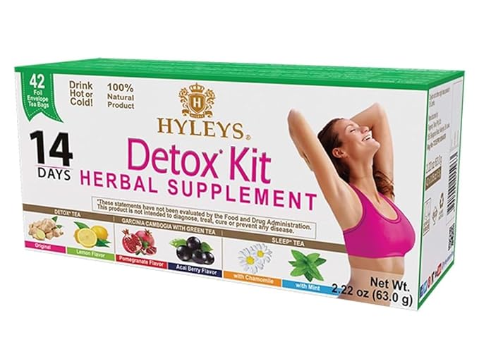 Hyleys Detox Tea 14 Day Cleanse Kit – 42 Tea Bags – Herbal Supplement - Image 3