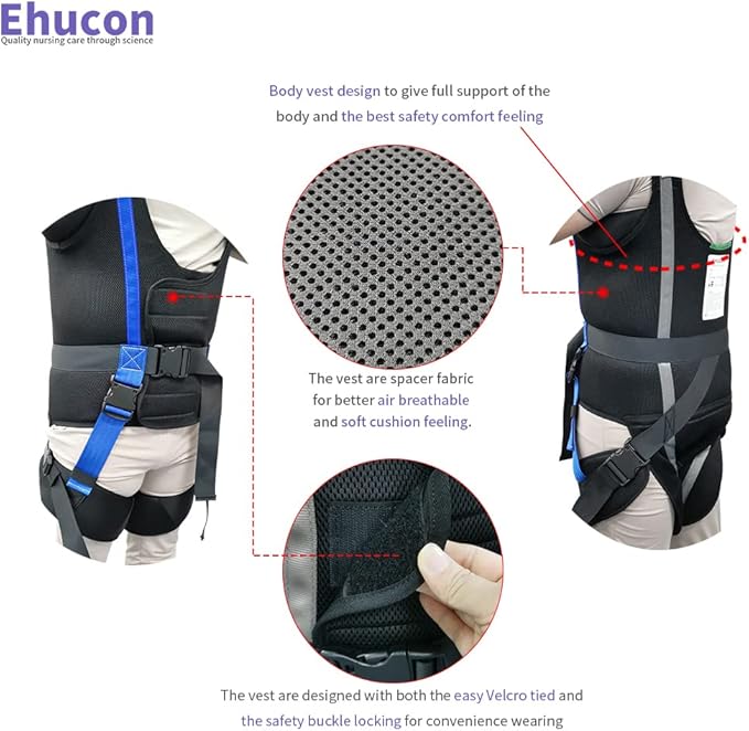 Patient Lift Walking Sling, Pelvic Padded 500lbs Safety Loading Weight - Image 6