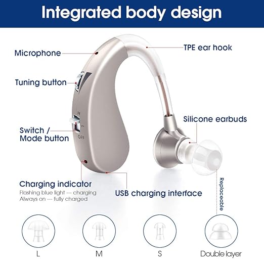 Britzgo Hearing Aids, Noise Cancelling by Digital Chip, Rechargeable Sound - Image 5
