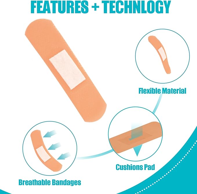 Lounsweer 720 Pcs Assorted Bandage Bulk Variety Pack Flexible Adhesive - Image 4