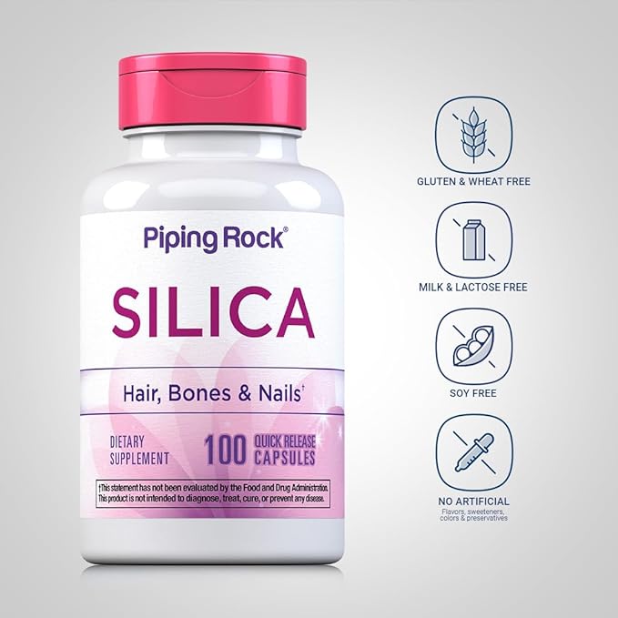Piping Rock Silica Supplement 500mg | 100 Capsules | Horsetail Extract | - Image 3