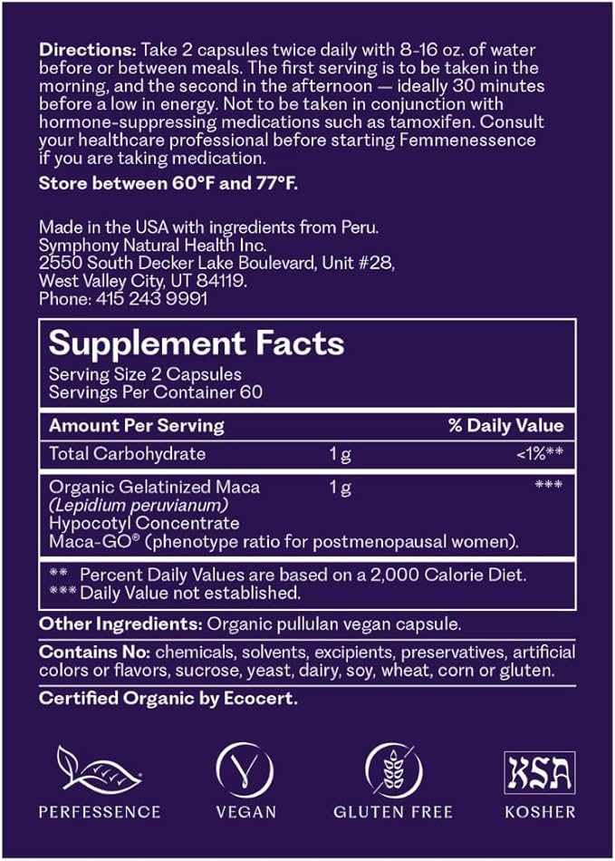 Femmenessence® MacaPause® – Clinically Proven Postmenopausal Organic Vegan - Image 5