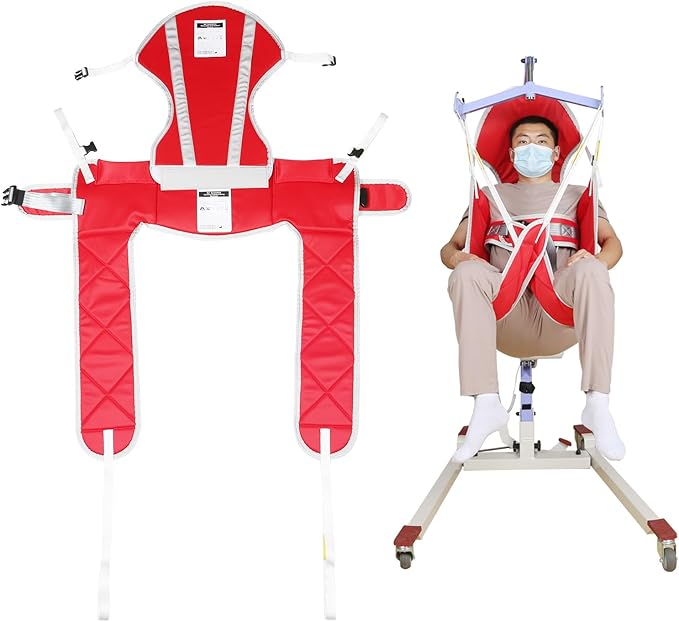 Patient Lift Sling Professional Hygiene Sling, Medical Commode Patient Lift Aid by EZAssistive