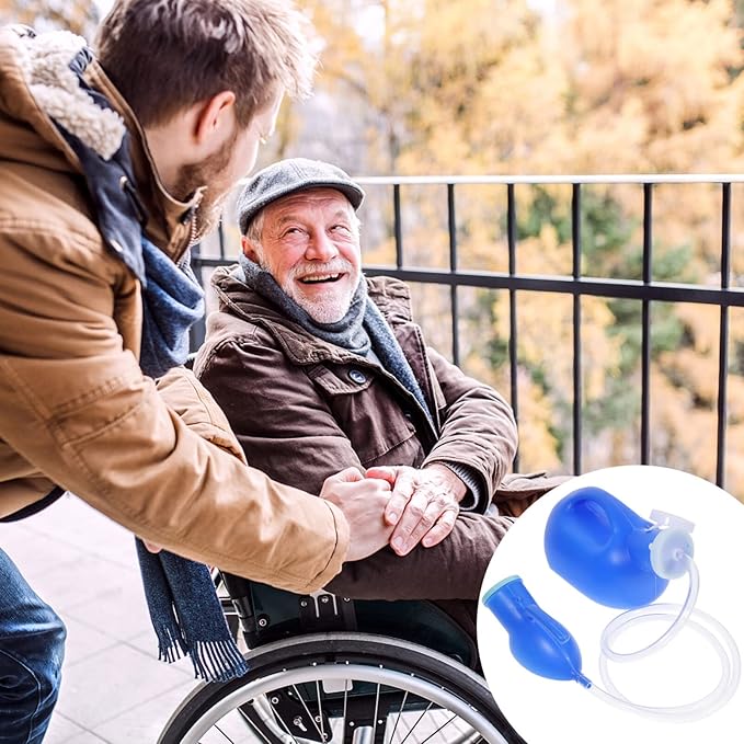 Men Urinal Bottle with Tube Portable Male Urinary Drainage Pot - Image 3