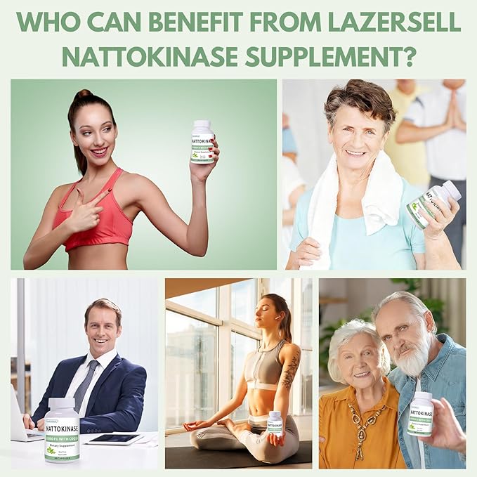 Nattokinase 10000 FU with CoQ10 100mg, Vitamin K2 Free, 90 Capsules - Image 8