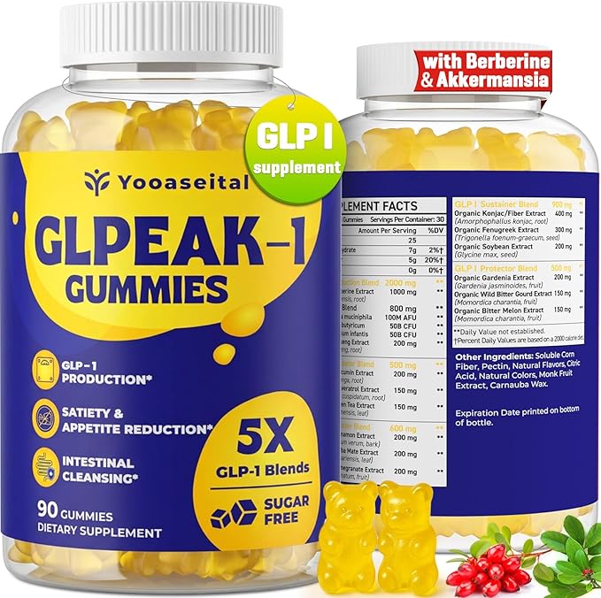 GLP-1, GLP-1 Supplement for Women & Men, Natural GLP 1 Gummies by Unknown