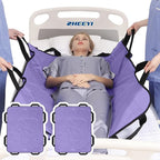 Positioning Bed Pad with Reinforced Handles 2 Pack 43" x 36" Patient Transfer by ZHEEYIHealth