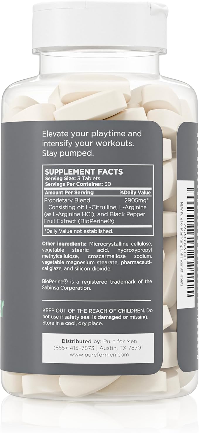 Pure for Men Pump Enhancer | Pre Workout Supplement for Muscle Pump, Stamina - Image 2