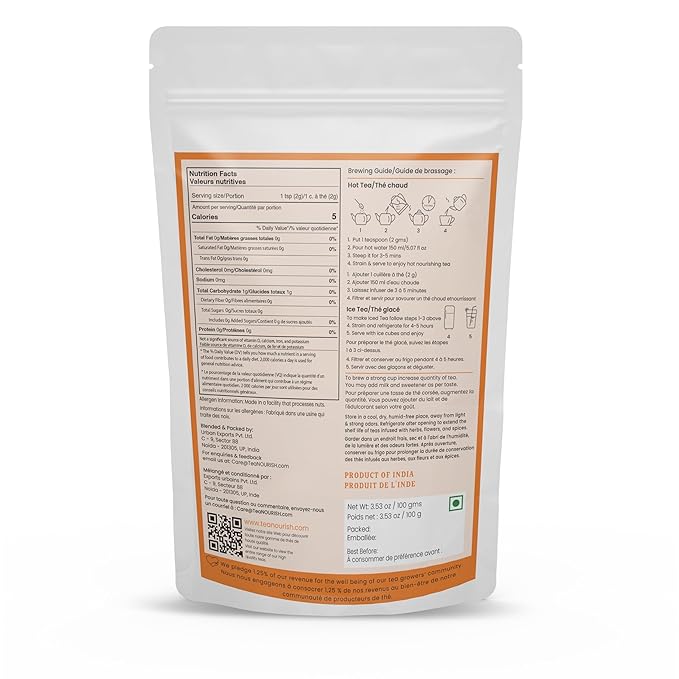 TeaNOURISH Turmeric Ashwagandha Herbal Tea | CAFFEINE-FREE | Indian Superfoods - Image 2