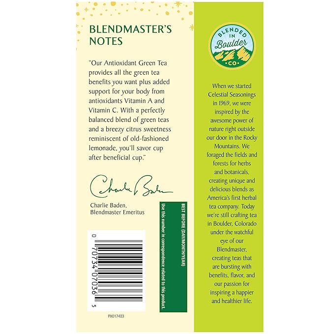 Celestial Seasonings Immune Support Green Tea 20 Tea Bags - Image 5