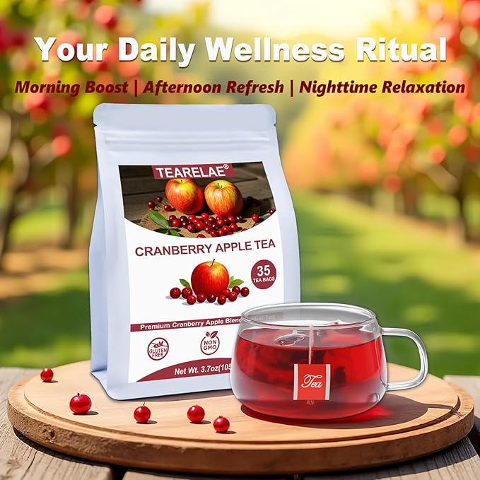 TEARELAE - Cranberry Apple Tea Bags, Rose Petals & Licorice Root - - Image 5