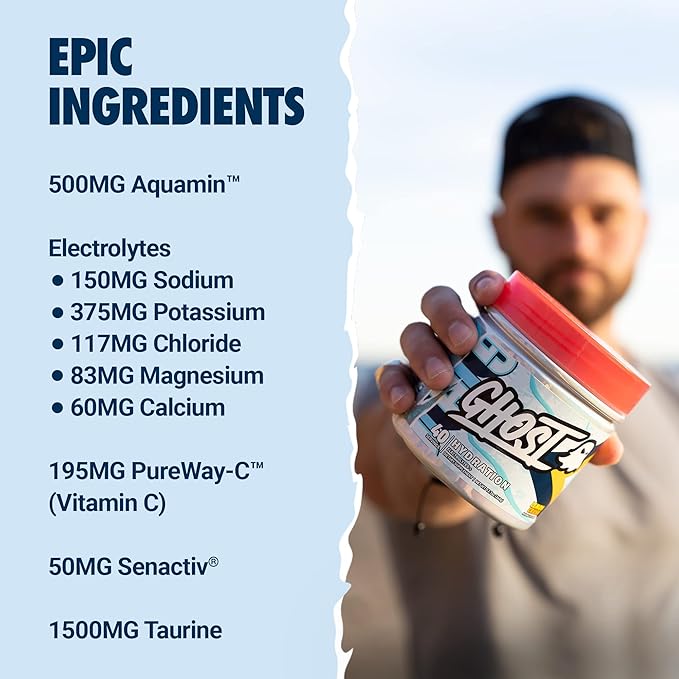 GHOST Hydration, Lemon Crush, 40 Serv, Electrolyte Powder - Image 3