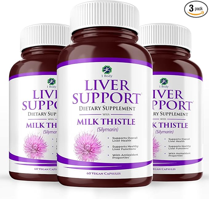 1 Body Liver Cleanse Detox & Repair – Milk Thistle Liver Support Supplement by 1Body