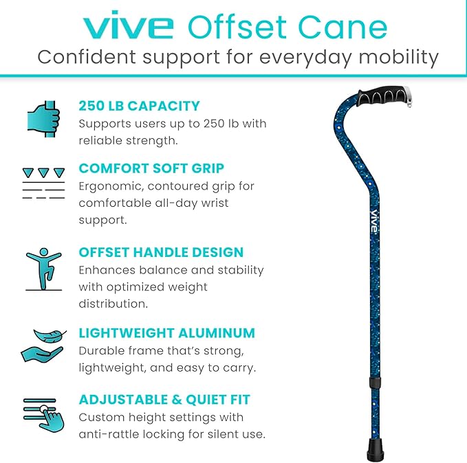 Vive Walking Cane for Women, Elderly - Image 2