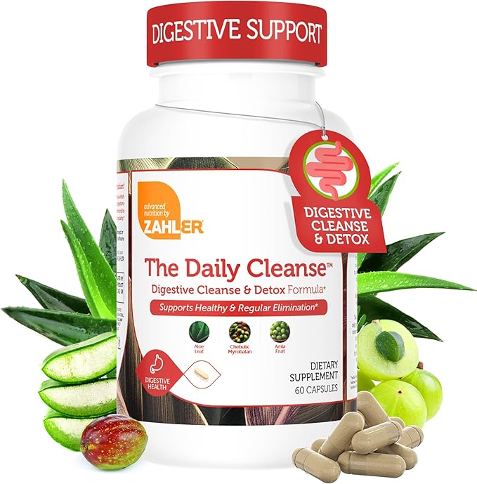 Zahler Daily Cleanse, Digestive Cleanse & Detox Formula, Supports Healthy and by Zahler