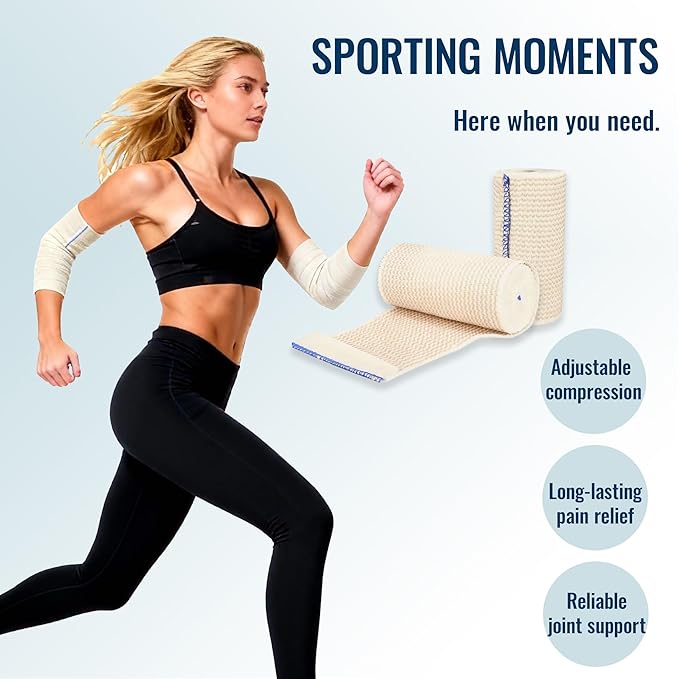 Premium Elastic Bandage Wrap, 2 Pack 4in, Compression Bandage - Image 5