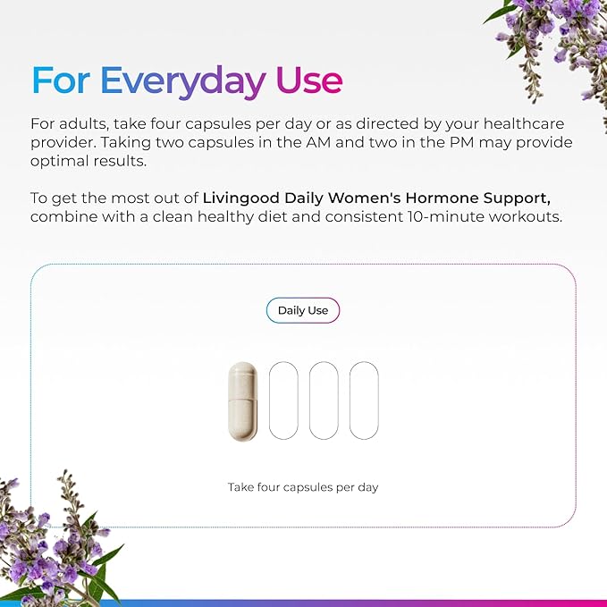 Livingood Daily Women’s Hormone Support Supplement, Estrogen Balance - Image 5