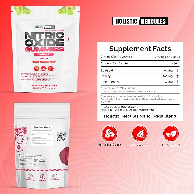 Holistic Hercules Nitric Oxide Gummies - Image 2