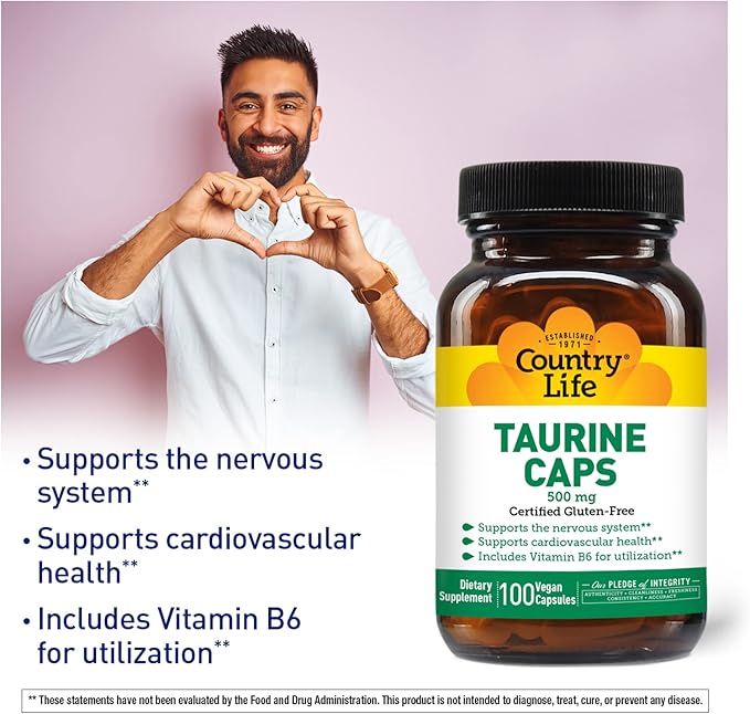 Country Life Taurine Supplement 500mg - Image 4