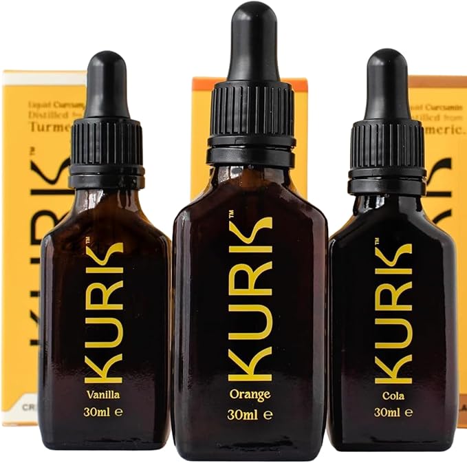 Kurk Essential Liquid Turmeric Curcumin Supplement, Organic Turmeric Drops by Kurk