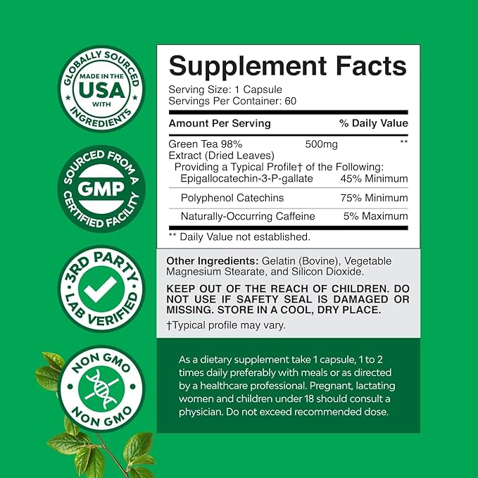 Green Tea Extract Capsules - Image 3