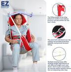 Patient Lift Sling, Medical Commode Patient Lift Aid Transfer Sling - Image 5