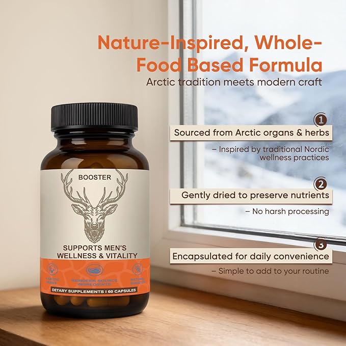 Men’s Vitality Supplement – Arctic Herbal & Reindeer Nutrient Blend – Daily - Image 5