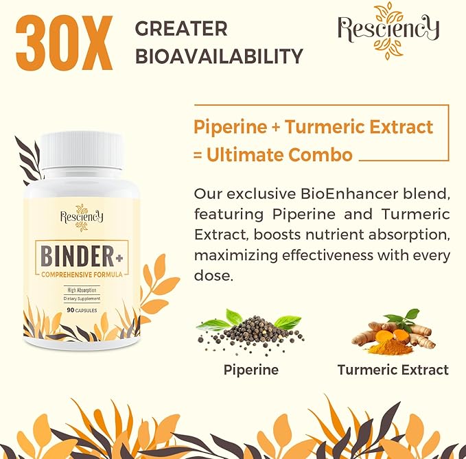 Resciency Detox Binder Supplement – Activated Charcoal, Bentonite Clay - Image 3