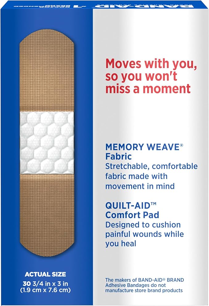 Band-Aid Brand Flexible Fabric Adhesive Bandages, Comfortable Flexible - Image 9