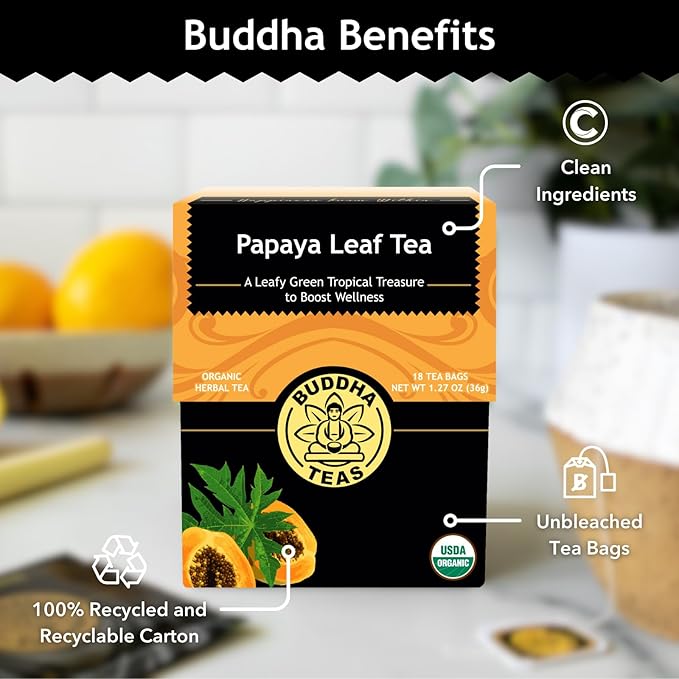 Buddha Teas Organic Papaya Leaf Tea - Image 5