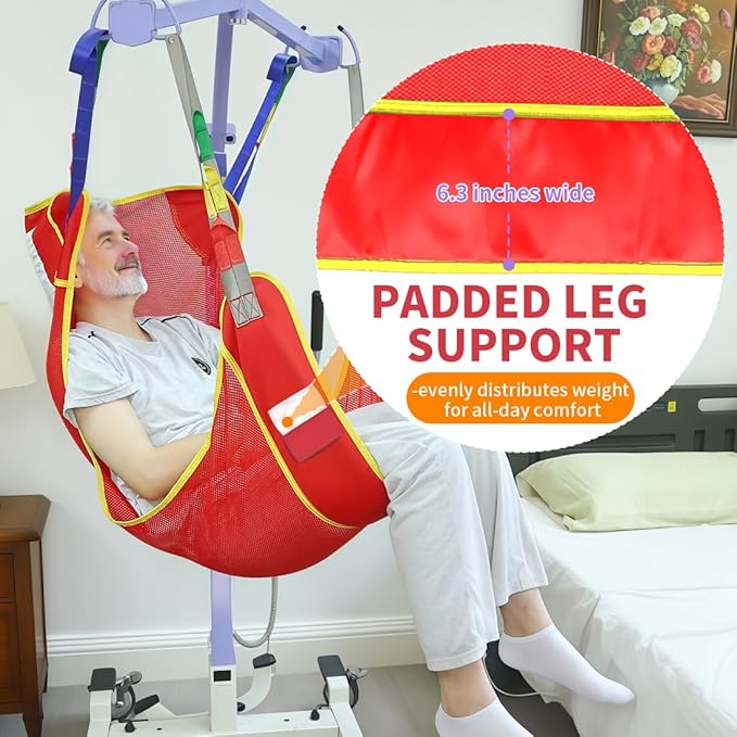 Universal Full Body Patient Lift Sling, Mesh Fabric Patient Sling Transfer and - Image 5