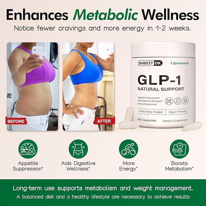 GLP-1 Supplement for Women and Men, Hunger & Metabolism Support - Image 2