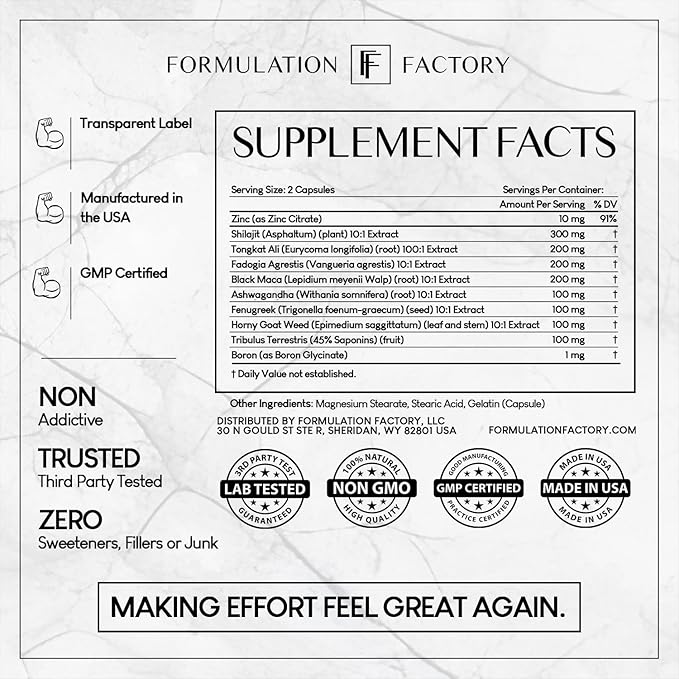 Formulation Factory Testosterone Supplement - Image 8