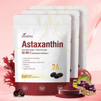 10 in 1 Astaxanthin Supplements 24mg, 12 Month Supply, Astaxantina Antioxidant by SupplementsGummiesandTea