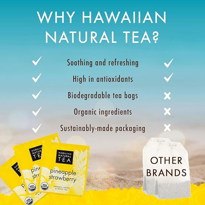 Hawaiian Natural Pineapple Strawberry Flavored Organic Tea - Image 5