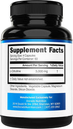 L Citrulline 3000mg Supplement Support L Arginine & Nitric Oxide Pills - Image 2