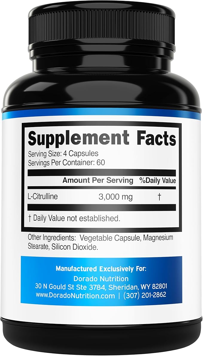 L Citrulline 3000mg Supplement Support L Arginine & Nitric Oxide Pills - Image 2