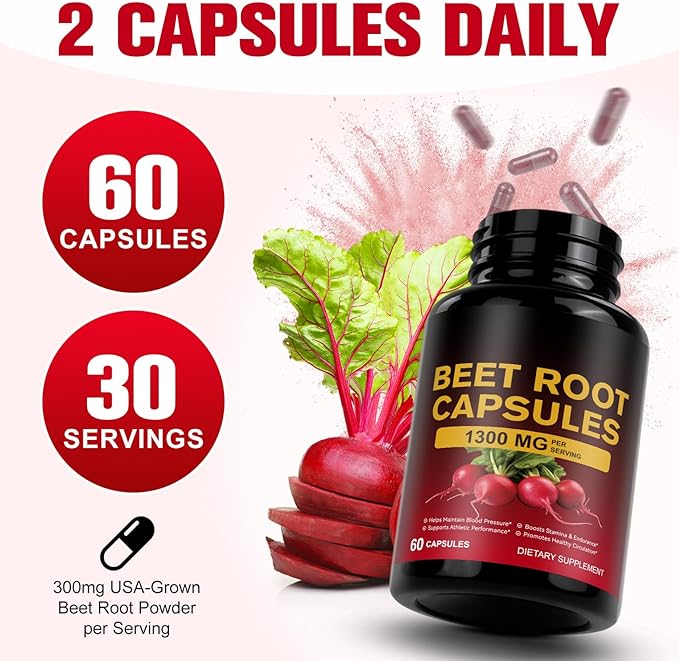 Beet Root Capsules 1300mg, Beet Root Powder - Image 6