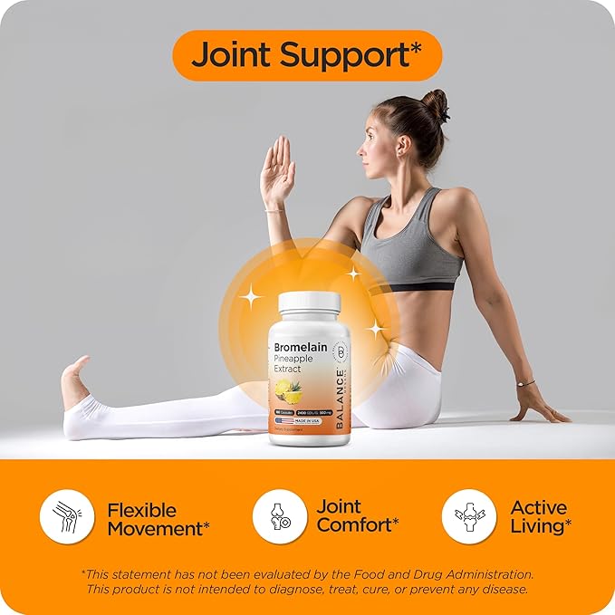 Balancebreens Bromelain 500mg Capsules – 2400 GDU Pineapple Extract Supplement - Image 3
