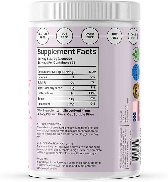 1 Tub Unflavored 128 Servings | Constipation Relief - Image 4