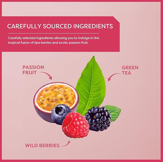 Wissotzky Wild Berries & Passion Fruit Green Tea (6 Pack - Image 3