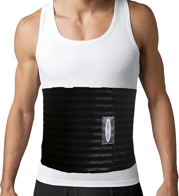 ITA-MED Men's Breathable Elastic Abdominal Binder by ITA-MED