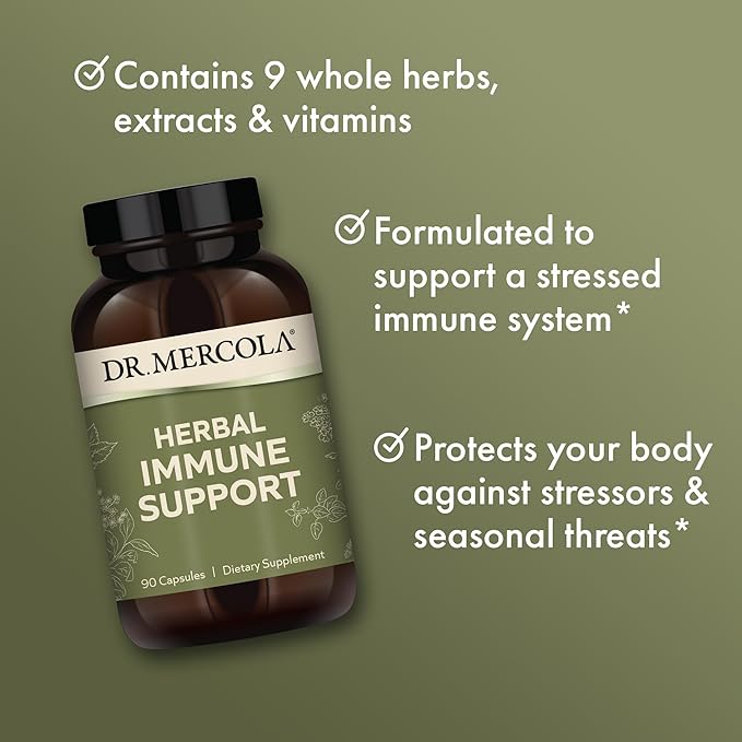 Dr. Mercola Herbal Immune Support, 30 Servings, Dietary Supplement, Supports - Image 4