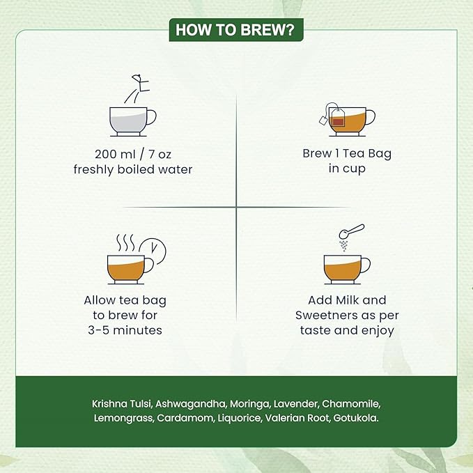 Dabri Sleep Easy Wellness Tea Bags 16 pyramid Tea bags | Rich Blend of - Image 5