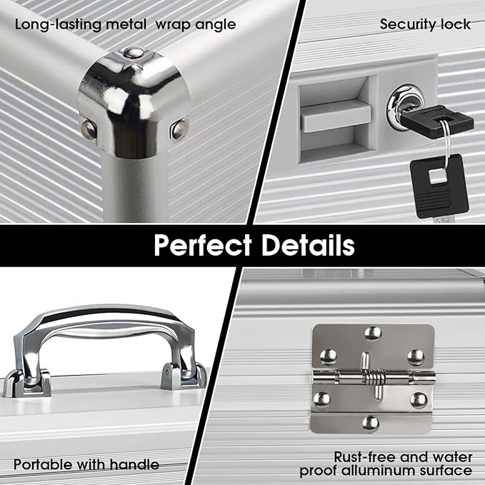 Medicine Lock Box with Key, Alluminum Alloy Box - Image 5