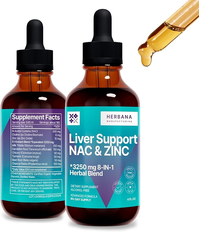 Liver Support & NAC, Zinc by HERBANAMANUFACTURING